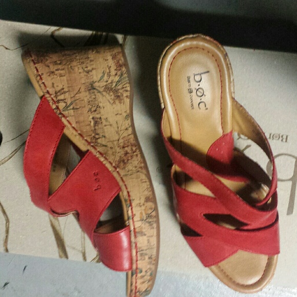 Leather wedge sandals - Picture 3 of 4